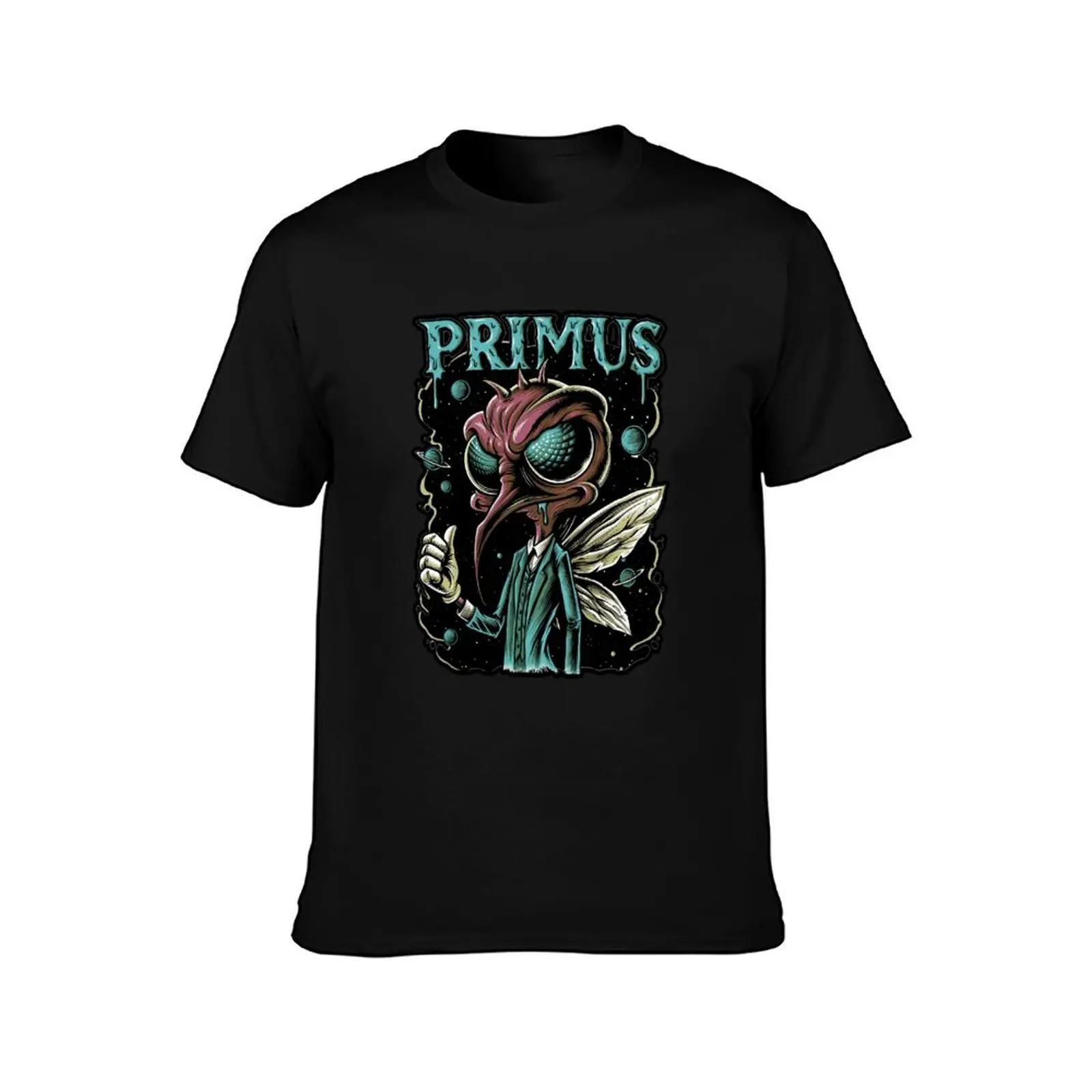 Primus T-Shirt, Summer Casual Cotton Tee, Oversized Streetwear Tops, Vintage Graphic Print, Loose Fit Short Sleeve, 100% Cotton