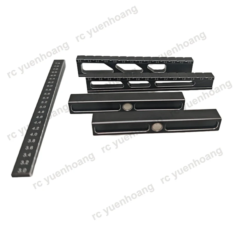 Herramienta de equilibrio de chasis de coche todoterreno modelo RC, medidor de altura de vehículo/soporte de ladrillo/asiento inferior, piezas de medición de ajuste