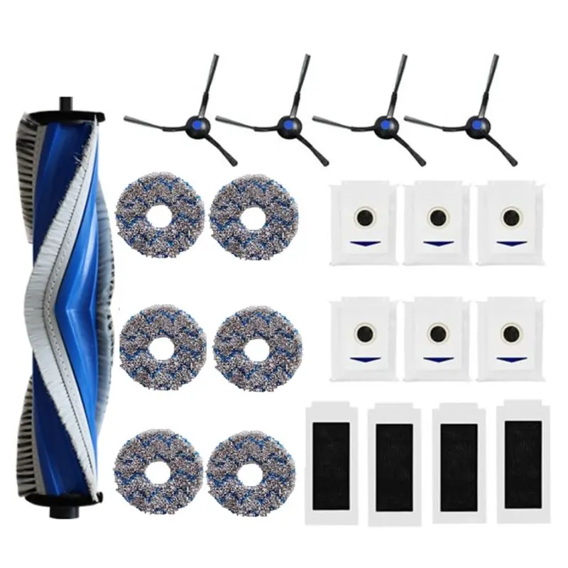 

Комплект сменных аксессуаров A98G-21PCS для робота-пылесоса Ecovacs Deebot T30 Pro Omni / T30 Pro: моющиеся основные и боковые щетки, фильтры, мешки для пыли, насадки для влажной уборки