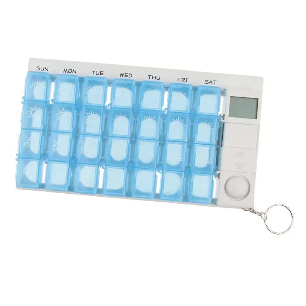 Elderly Home Electronic Reminder Timer Alarm Medicine Box 7 Day Pill Case