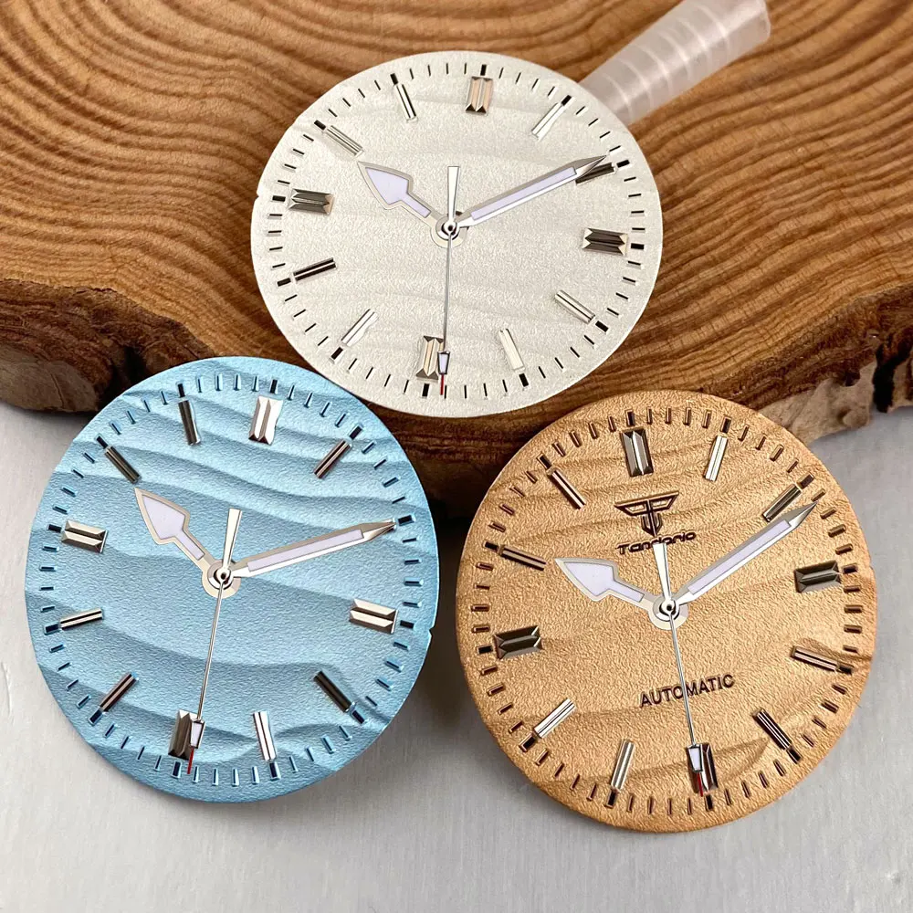 29mm Sand Watch Dial Face Hand Blue Brown White Fit NH35 NH36 NH38 PT5000 Miyota 8215 Movement Men Watch Accessories Parts