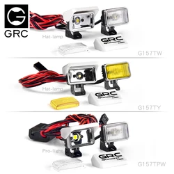 GRC 20mm rectangular foldable spotlight retro simulation off-road searchlight suitable for 1:10 RC remote control vehicle TRX-4