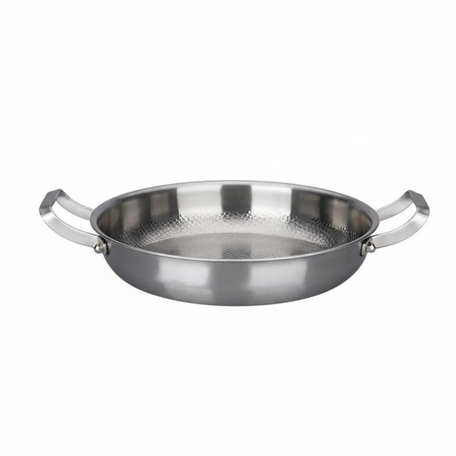 Multi Layer Composite Frying Pan 28cm Non Stick Surface Ergonomic Riveted Handle for Induction Cooktop