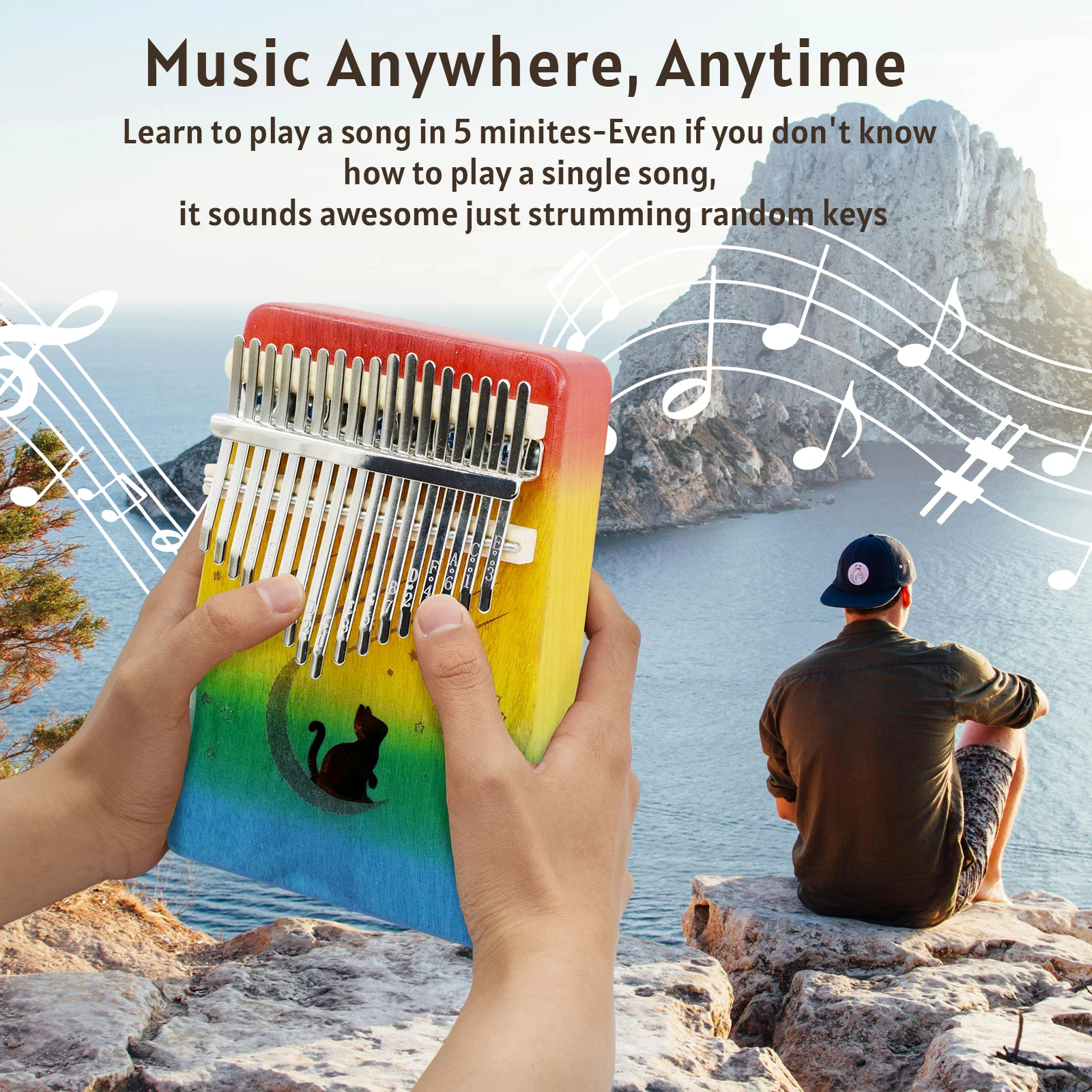 17 مفتاح كاليمبا الإبهام البيانو الخشب الآلات الموسيقية الهدايا إصبع لوحة مفاتيح البيانو للمبتدئين عاشق الموسيقى صندوق تشغيل الموسيقى الإبداعية #1