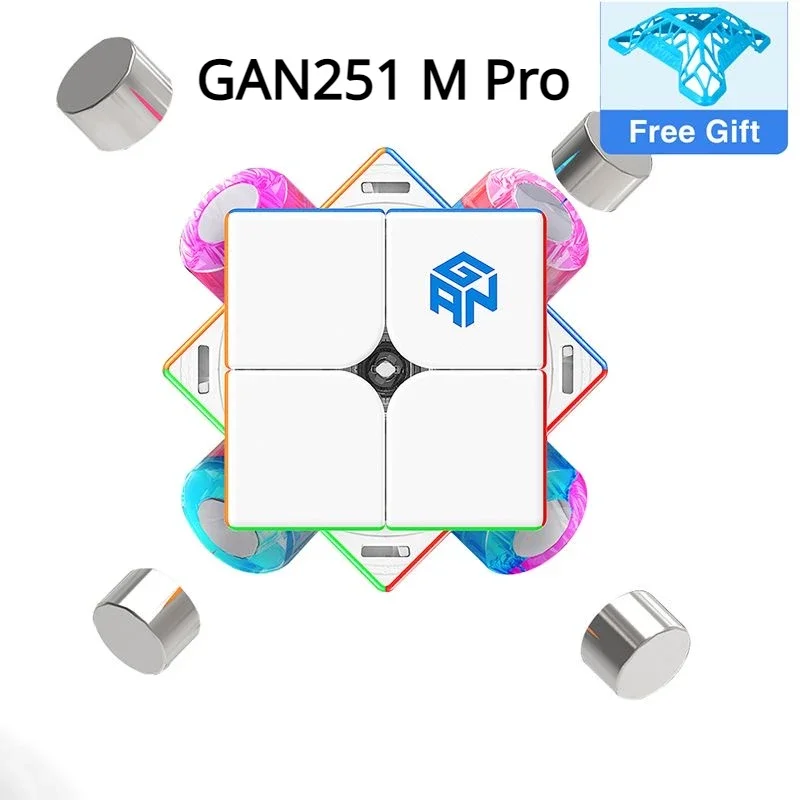 GAN251 M Pro Cube GAN251 Air Leap 2x2 Magnetische Speed Cube Professionele CUBE 251M 2x2x2 Magische Cubo Puzzels GAN251 Magische Cubo