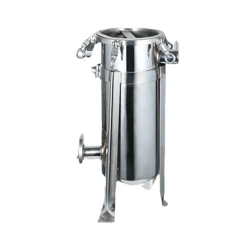 Bag type sanitary filter large 304 stainless steel fluid filtration equipment oil food external polishing filter wholesale