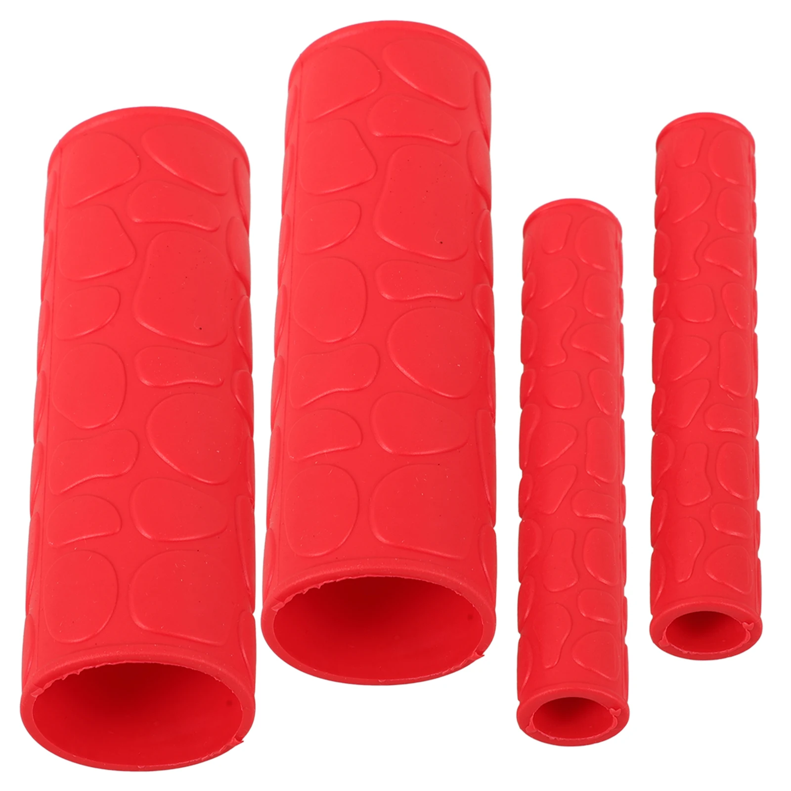 

1 set Motorcycle Handlebar Covers Red Soft Rubber Anti Grip Protectors Ergonomic Design Lasting Bike for Motorbike