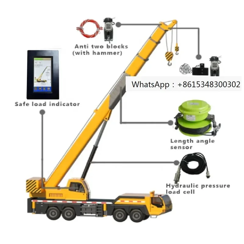 7 ch touch screen hydraulic crane thermal product load torque indicator