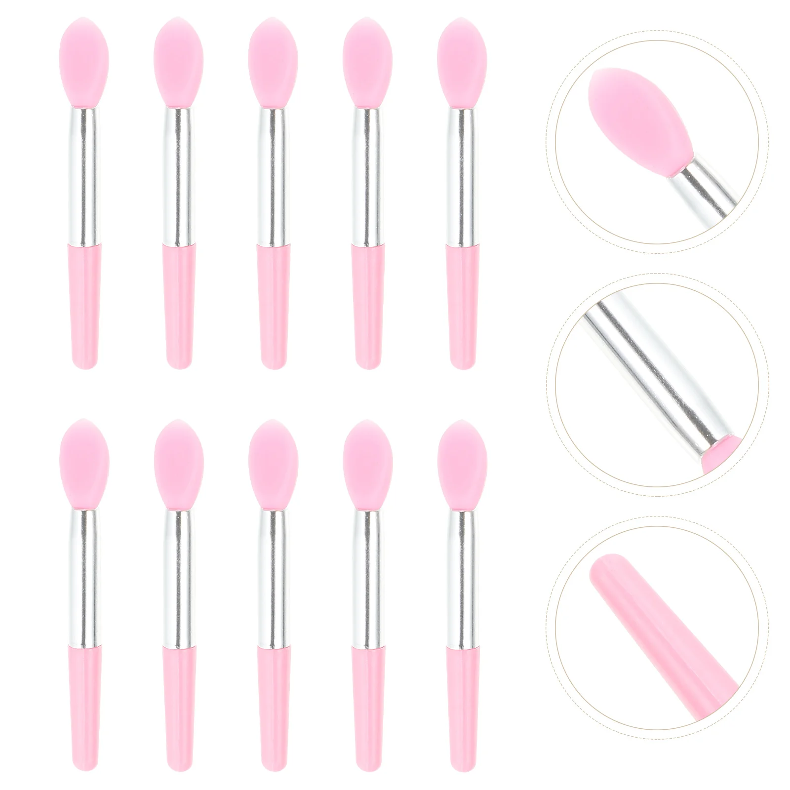 

10 Pcs Lip Brush Women Makeup Cosmetics Set Eyeshadow Applicators Tool Silica Gel Cream Stick Balm Safe Portable Gift