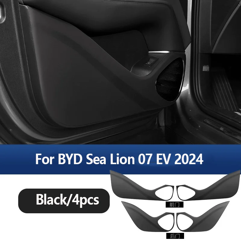 for BYD SeaLion 07 Sea Lion 07 EV 2023 2024 Car Door Sill Anti Kick Pads Protection Side Edge Film Protector Sticker Accessories