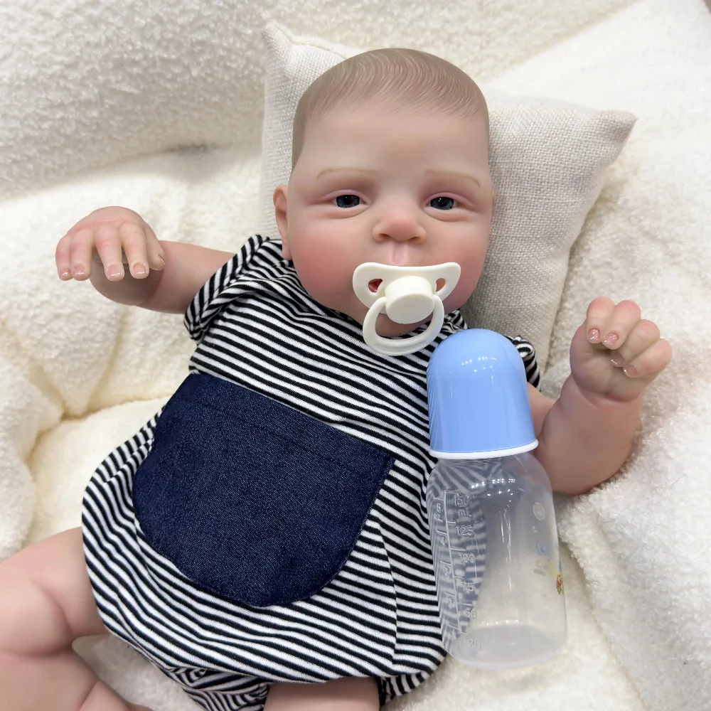 19 Inches Reborn Baby Doll Estella Realistic Soft Body Newborn Baby 3D Painted Skin with Many Detailed Veins Muñecas Bebe Reborn