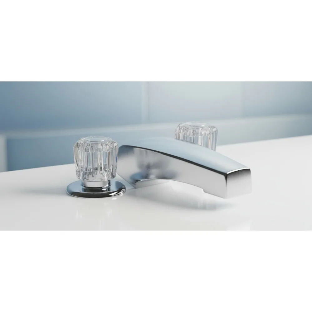 

Adjustable 2-Handle RV Tub Faucet Chrome Finish Easy Install Mobile Home Upgrade