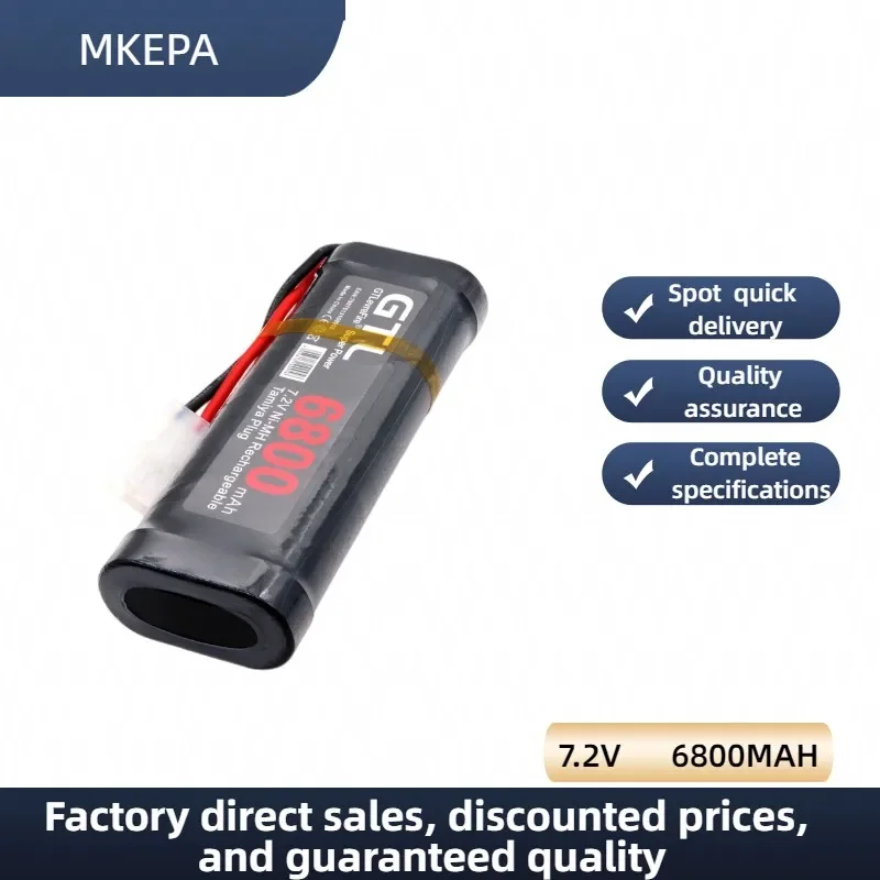 New 7.2V Battery 6800mAh NiMH Battery Pack RC Car Truck Bugibot Tank ni mh Batterias Grey Dinner Power Supply nimh 7.2v tamiya