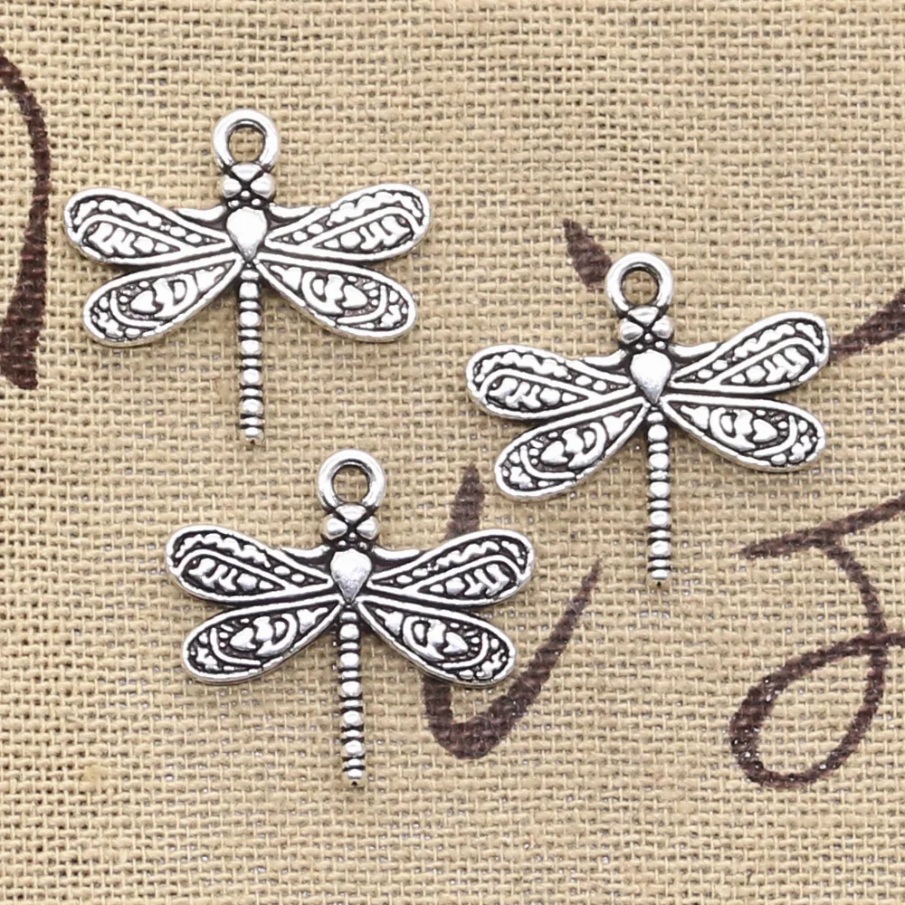 20 sztuk Charms ważka 21x19mm Handmade Craft wisiorek Making fit,Vintage tybetański brąz srebrny kolor, DIY dla bransoletka naszyjnik
