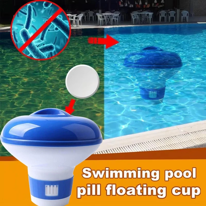 5inch Floating Chlorine Dispenser Automatic Swimming Pool Spa Chemical Tablet Dispenser Adjustable