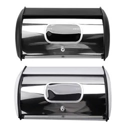 Bread Bin Bread Box Bread Holder Storage Container With Small Window for Kitchen Countertop