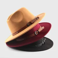 NEWWool Fedora Hat For Women Men Winter Autumn Fashion Church Jazz Hats Viking British Flat Brim Felt Hat Outdoor Casual Fedoras - Image 2