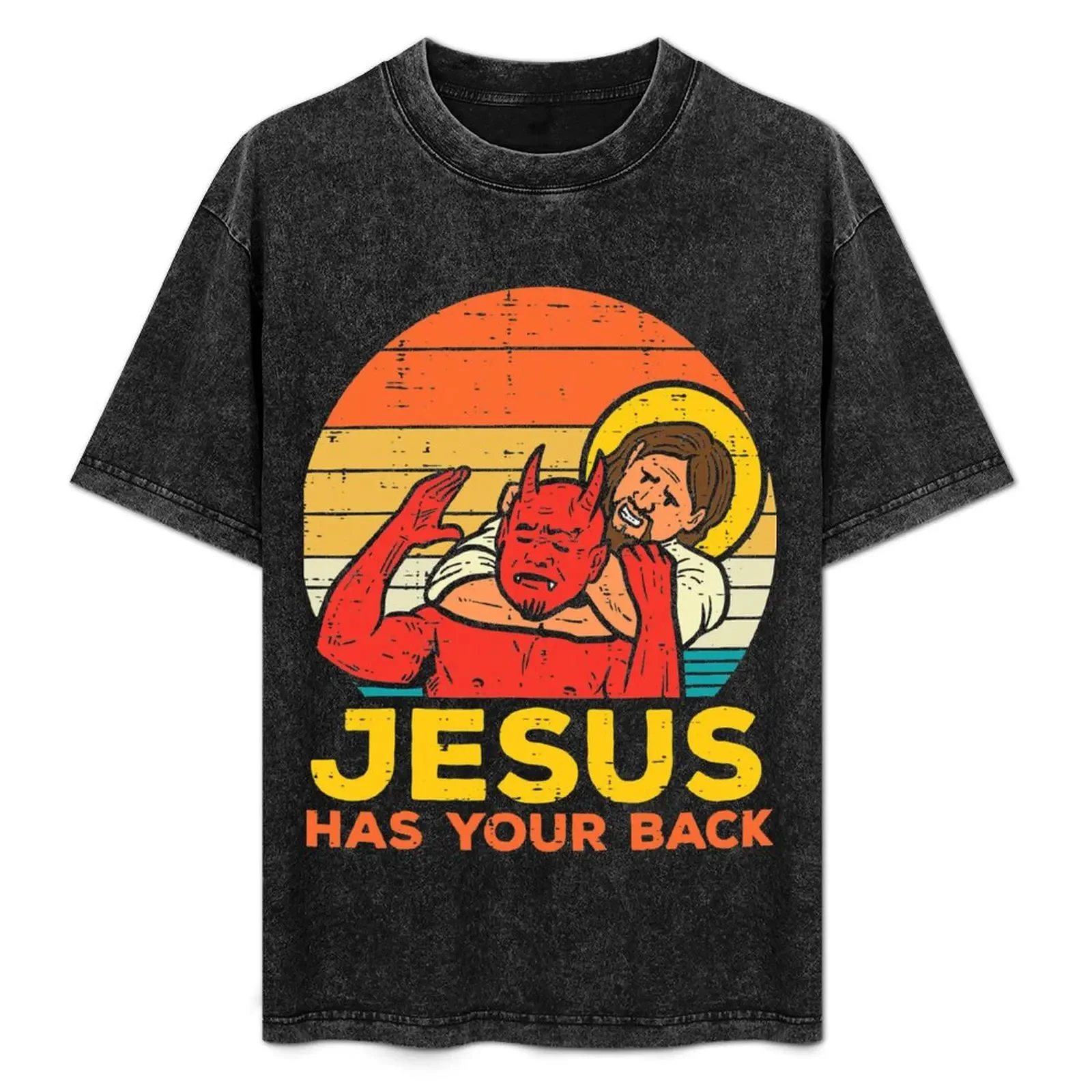 

Jesus Has Your Back Jiu Jitsu Retro Christian T-Shirt Performance Dry Fit T-Shirt