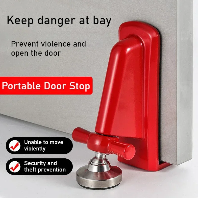 Alloy Door Blocker Door Stopper Anti-theft Pry Girl Living Alone Home Rental Hotel Security Alarm Simple Style