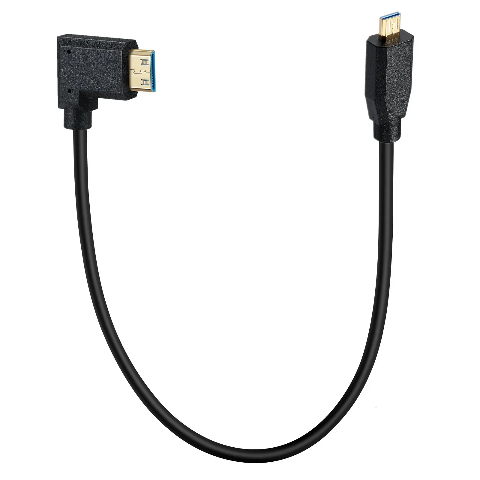 2.1V 8K@60Hz 4K@120Hz Micro HDMI-compatible Male Type D to Type C Mini HDMI Male Connector Adapter Cable Cord Black