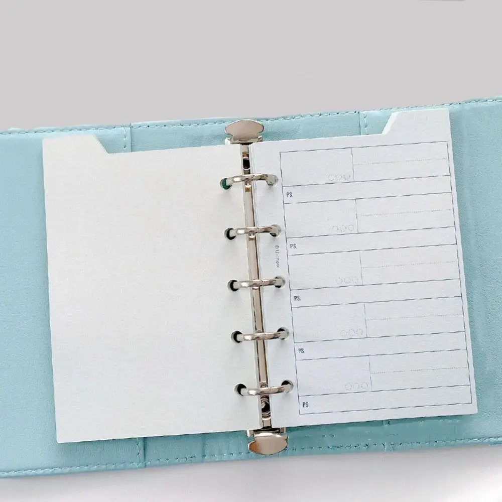 30Sheet Loose-Leaf Notebook Refill Paper Line Grid Index Inside Page Cards M5 Inner Refill Binder Paper Pages Paper Stationery