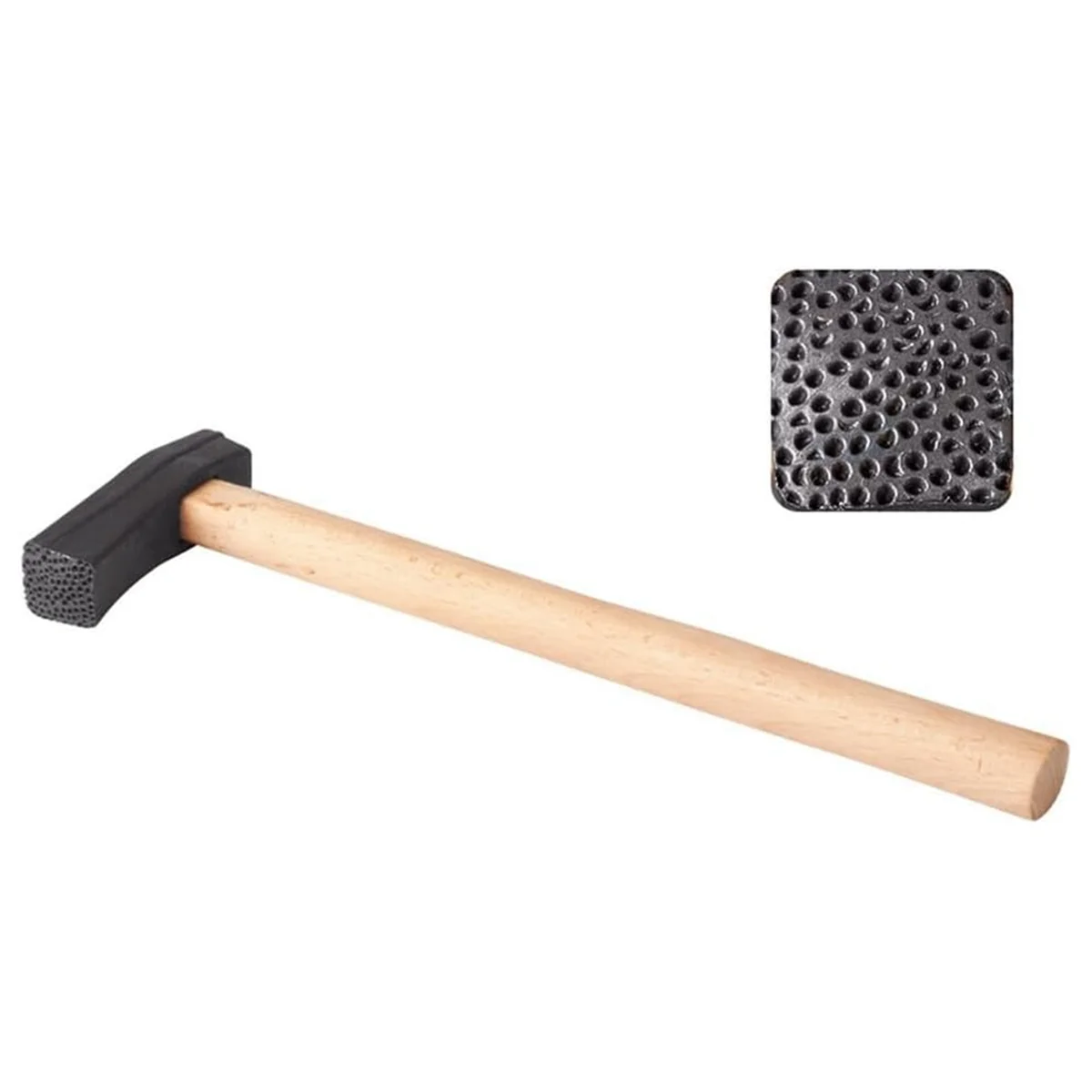 Texturing Hammer DIY Jewelry Making Tool Square-Head with Wood Handle Metal Pattern Designed Forming Tools No.4