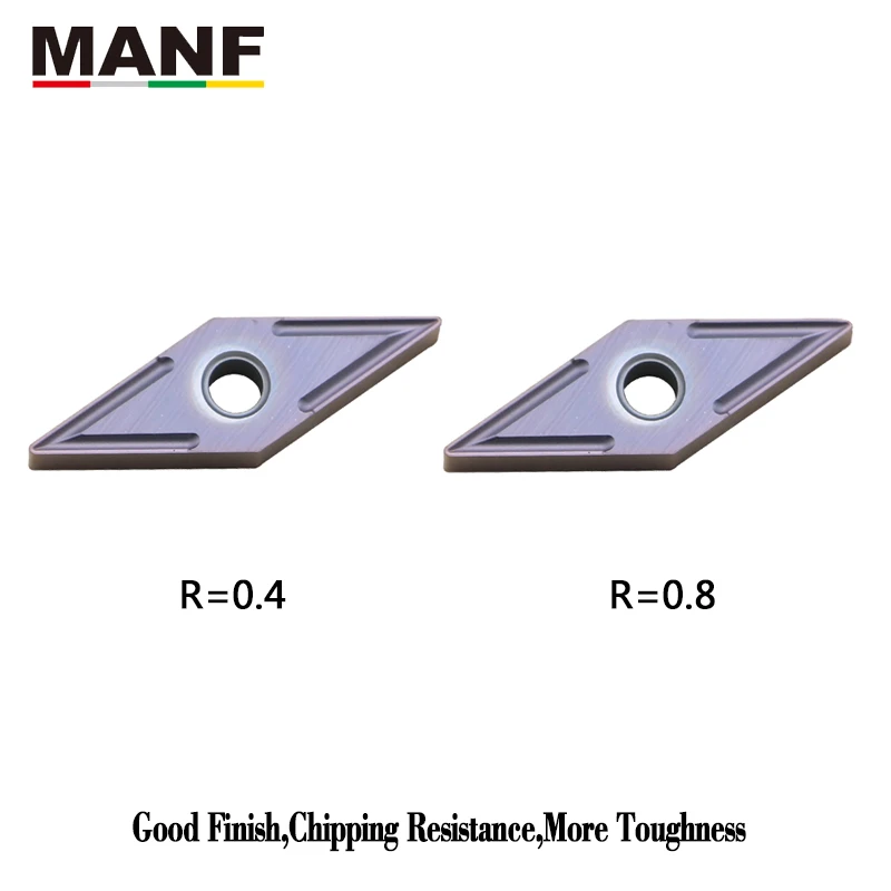 MANF VNMG160404  VNMG160408 External Turning Tool Insert Carbide insert lathe cutter CNC Blade For Stainless Steel Holder