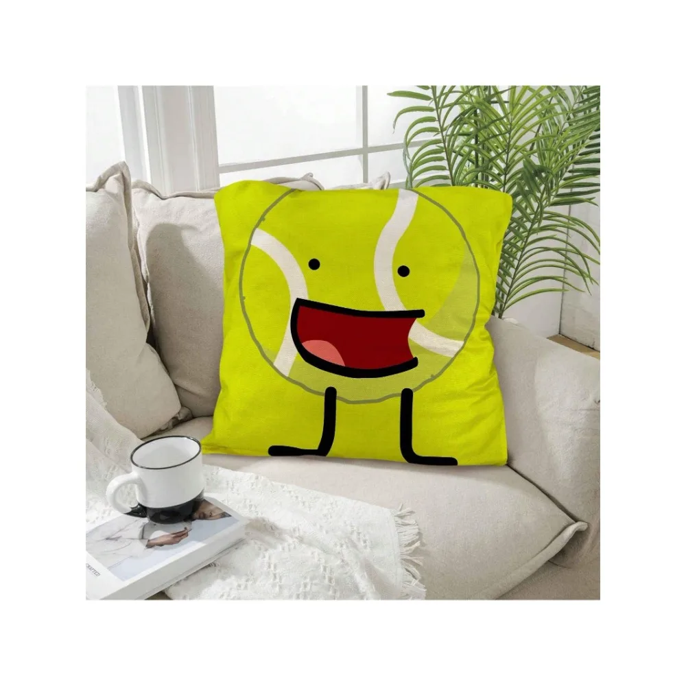 

Battle for Dream Island Throw Pillow Cover For Couch Sofa Bedding Home Decorative BFDI Cartoon Characters Pillowcases,18x18 In