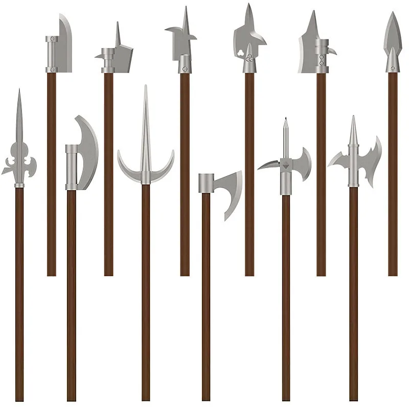 MOC Medieval Military Waffen Accessories Sets Building Blocks Solider Figures Sword Shield Trooper Force Vanguard Gun Bricks Toy