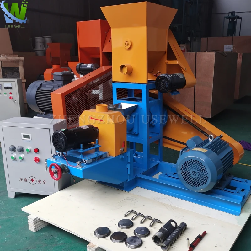 Automatic Dry Dog Pet Food Mill Pelletizer Extruder Floating Fish Pellet Making Machine for Animal