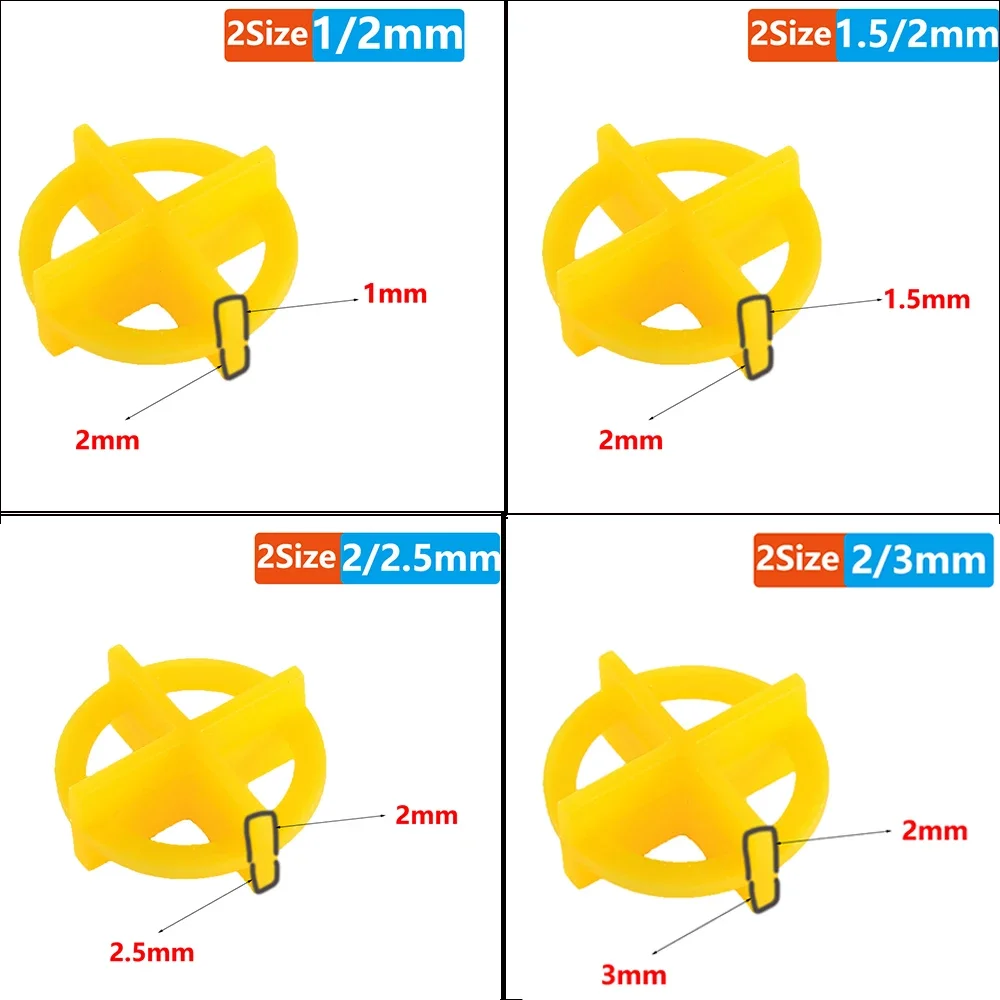 Imagem -02 - Espaçadores Porcellanato Clips Sistema de Nivelamento Cerâmico Piso e Telha Gap Ferramentas de Construção 50 Unid 100 Unid 300 Unid