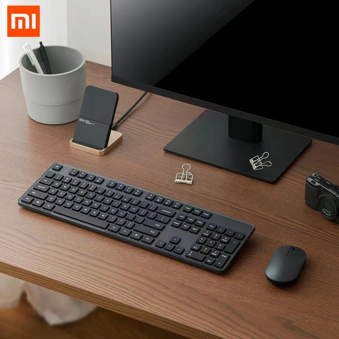 

Xiaomi Wireless Keyboard Mouse Suit 104 Key 2.4GHz Full Size 1000DPI Windows10 Or Later System Portable For Laptop PC Desktop