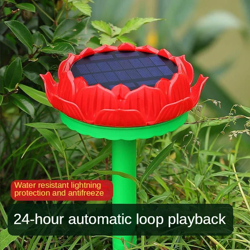 Outdoor Solar Player 24 Hours Cycle Music Machine Rain and Lightning Protection with 46 Songs