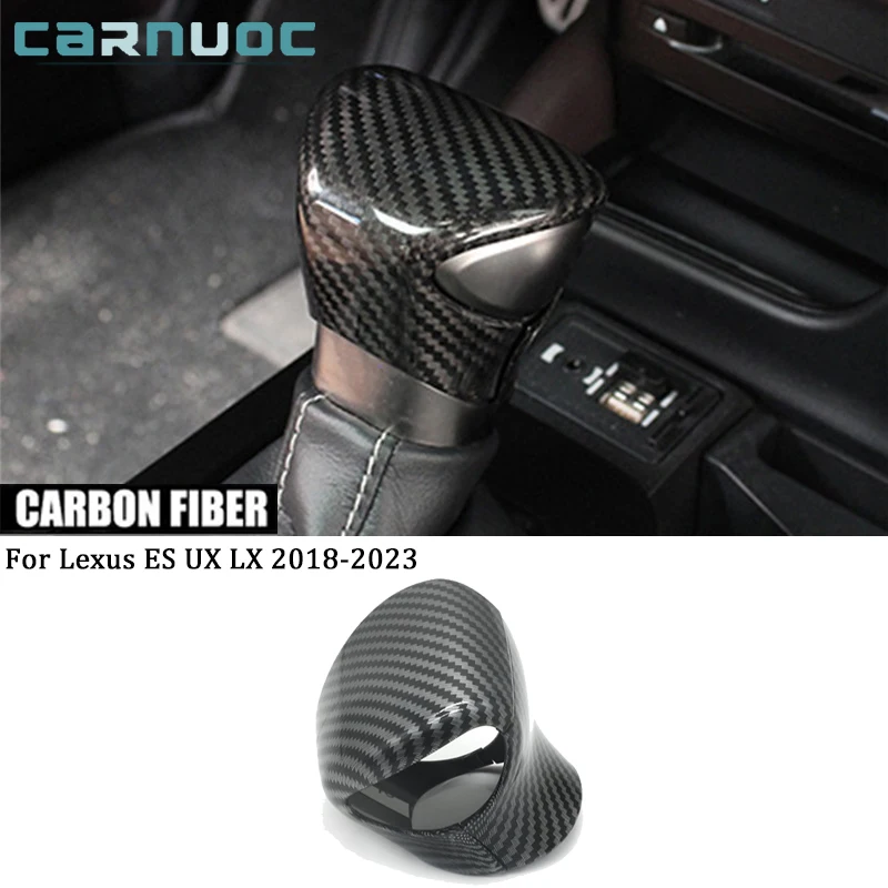 

ABS Composite Carbon Fiber Gear Shift Knob Head Stickers Cover For Lexus ES UX LX 2018-2023 Car Styling Interior Accessories