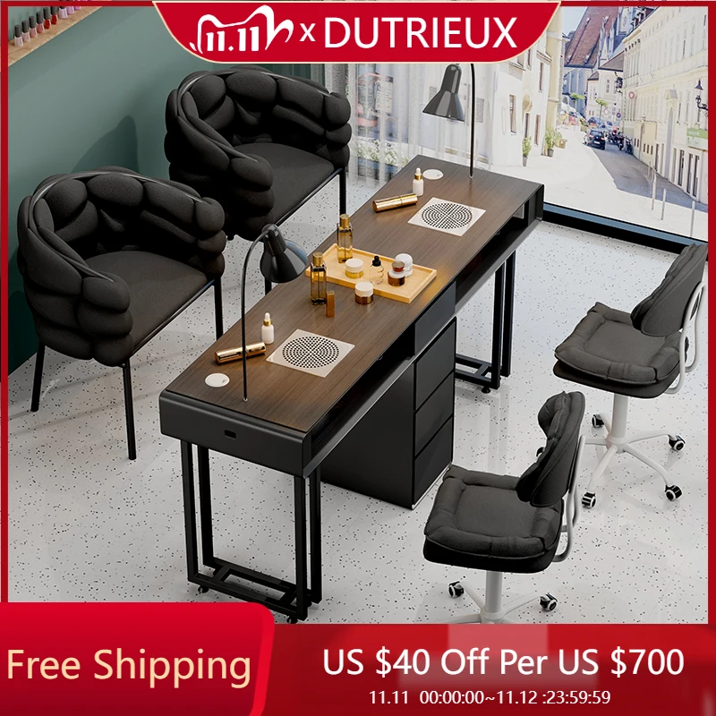 

Square Drawer Manicure Table Mesa Makeup Organizer Hand Nail Desk Reception Workstation Tavolo Per Unghie Nails Salon Furniture