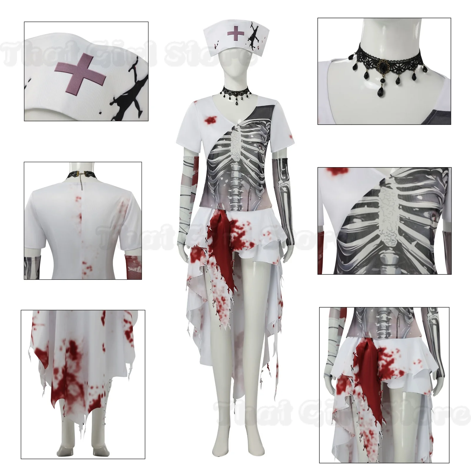 Scary Zombie Nurse Cosplay Ani - Anime Cosplay Nurse review and price