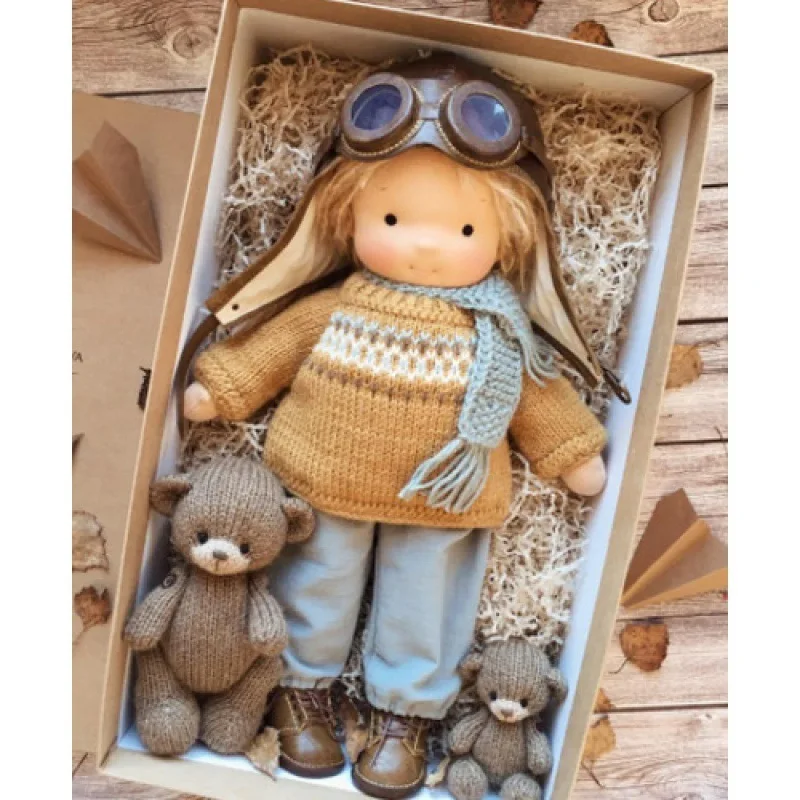 Soft Plush Waldorf Handmade Cotton Stuffed Plush Doll Packaging Dolls Fabricchanging Artist Handmade Christmas Thumb Knitting