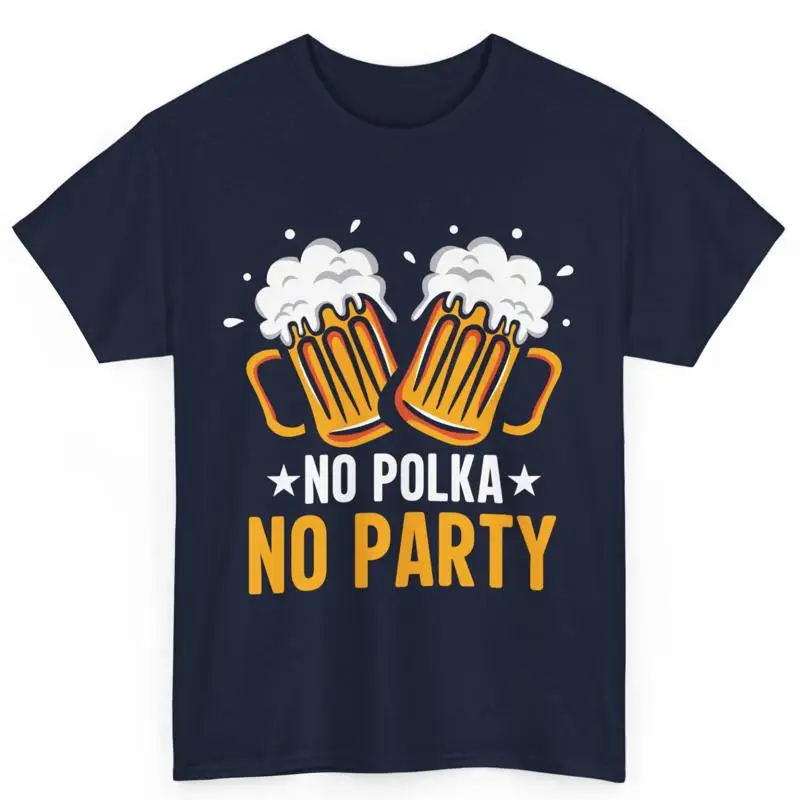 

No Polka Party Oktoberfest Beer Lover Хлопковая футболка