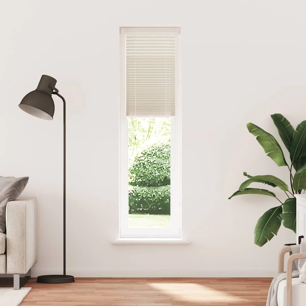 Plissee-Rollo 40x200 cm, cremefarben, thermisch isolierend, venezianische Fensterjalousie mit einstellbarer Lichtfilterung und Sichtschutz für Küche und Schlafzimmer