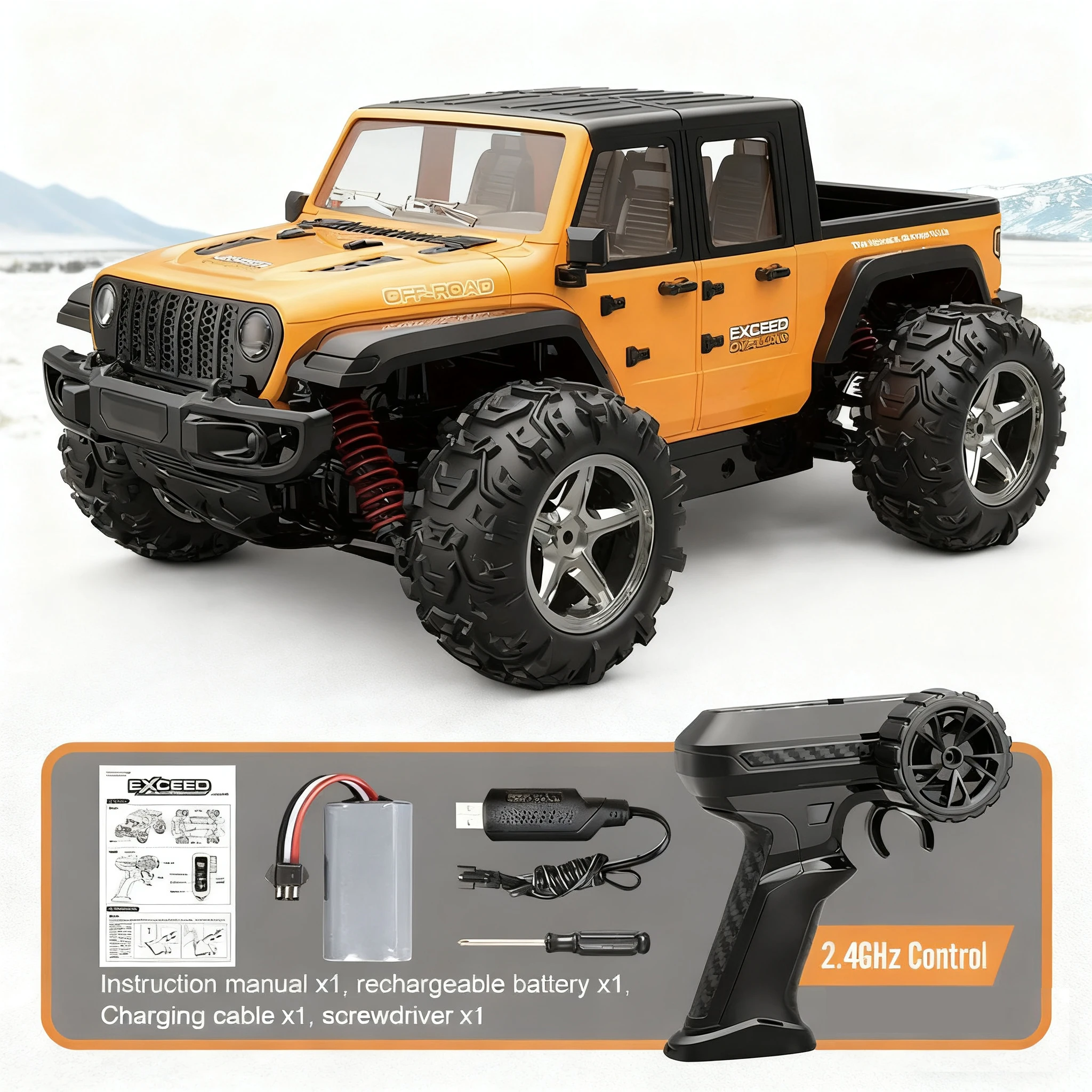 

JJRC C8819 Радиоуправляемый автомобиль 1/20 4WD Гусеничный автомобиль со светодиодными фонарями Полномасштабная имитация Профессиональный 2,4G Автомобили с дистанционным управлением Пикап Игрушка