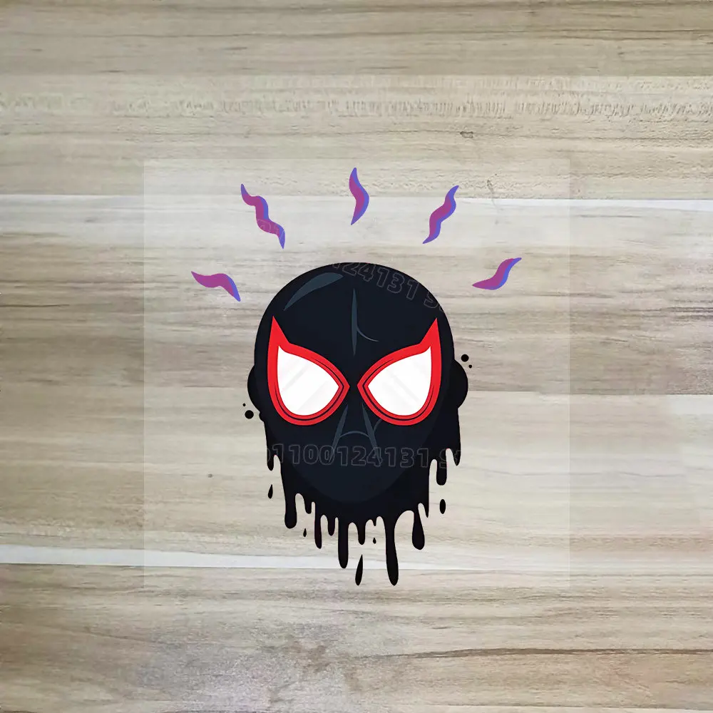 Spiderman Miles Morales Patches Heat Transfer Stickers for Shirt Clothing Marvels Patch for Clothes Backpack Boy Girl Decor DIY