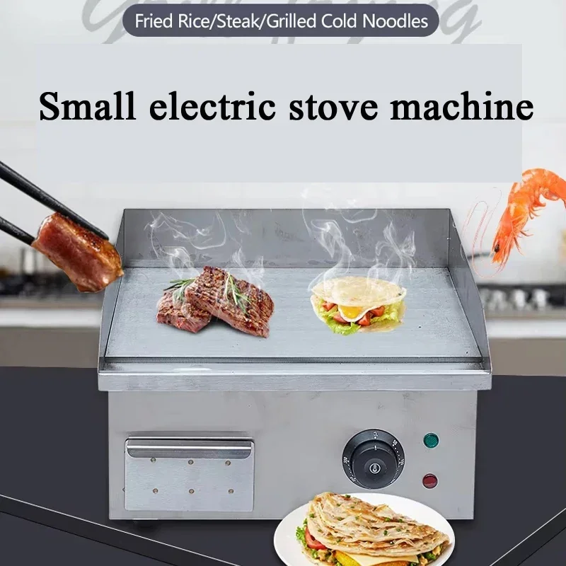 PBOBP 3000W Commercial Electric Griddle Stainless Steel Electric Grill Pan Frying Teppanyaki Electric Griddle