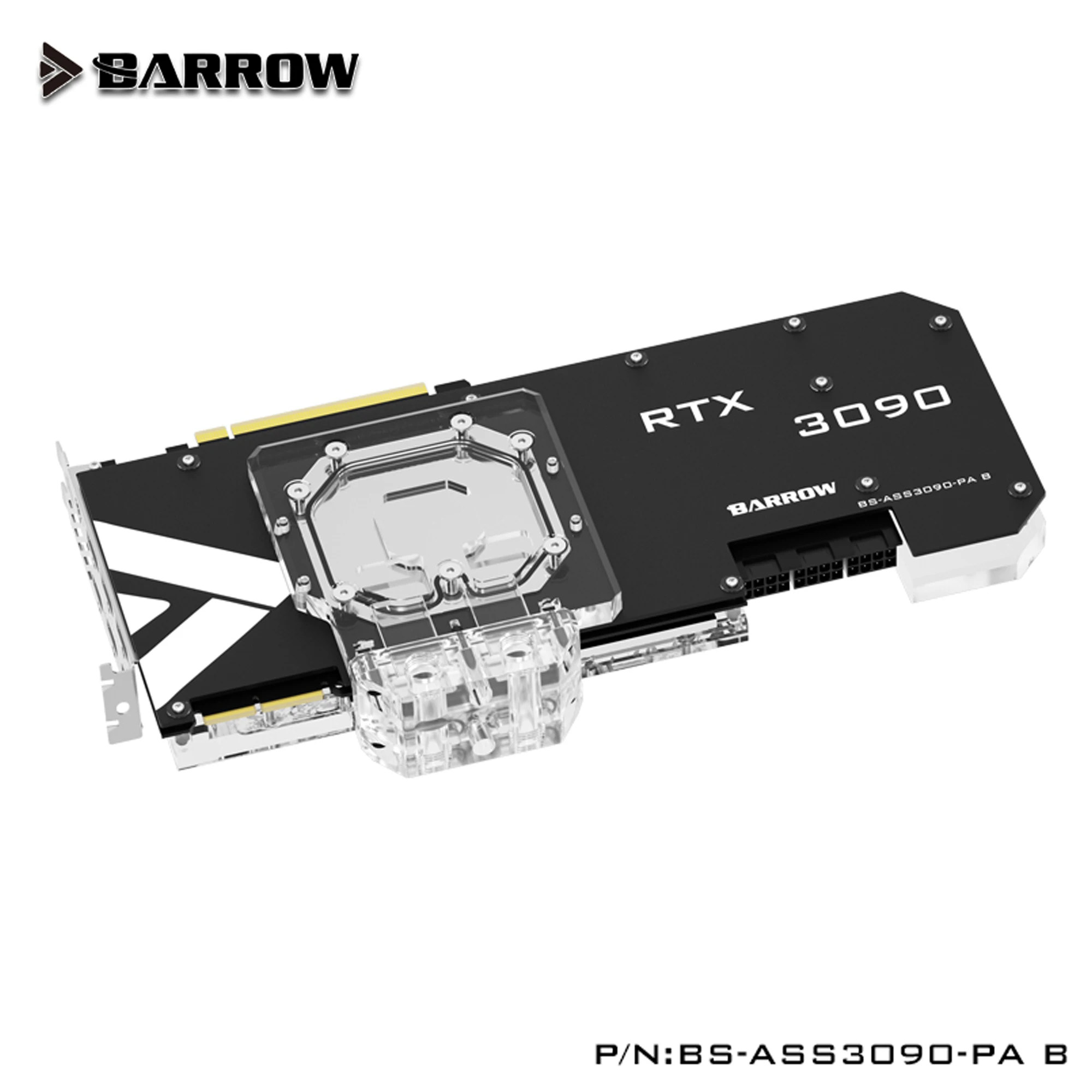 BARROW Active Cooling Water Block Full coverage use for ASUS ROG STRIX RTX 3090/3080 GAMING GPU Card With Backplate 5V A-RGB