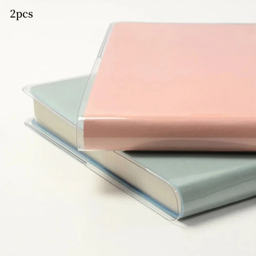 2pcs PVC Transparent Protective Sleeve For A6 A5 Notebook Journal Planner Book Diary Protects Cover Office Supplies