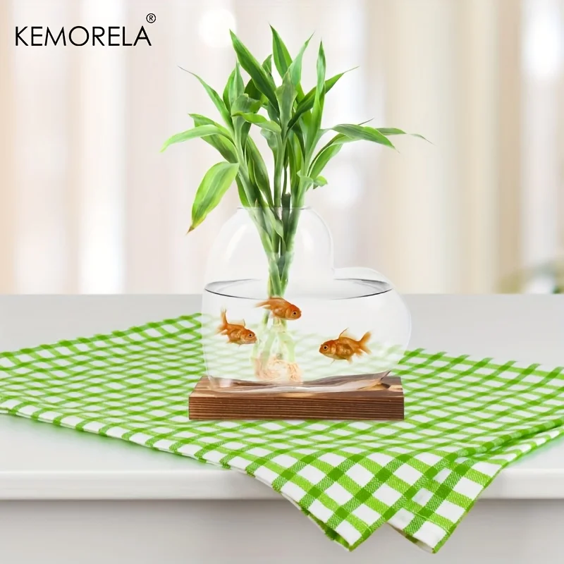 Love Hydroponic Vase 1/2PCS Green Plant Vase Transparent Wooden Container Seedling Vase Indoor Plant Desktop Water Bottle
