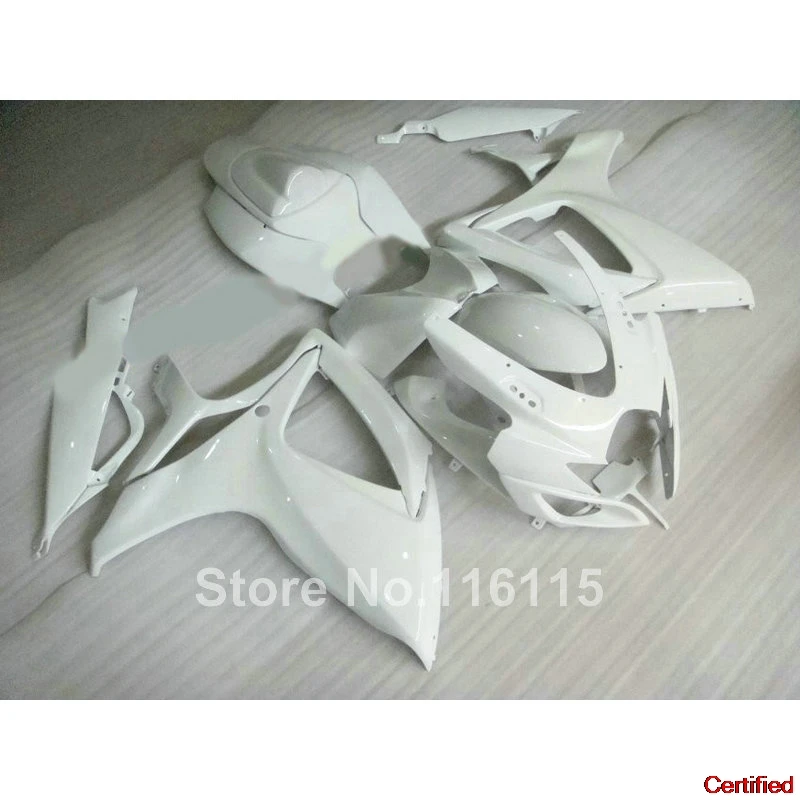 

Injection Fairing Kit For SUZUKI GSXR 600 750 K6 K7 2006 2007 GSXR600 GSXR750 06 07 All White Custom Fairings Set A497
