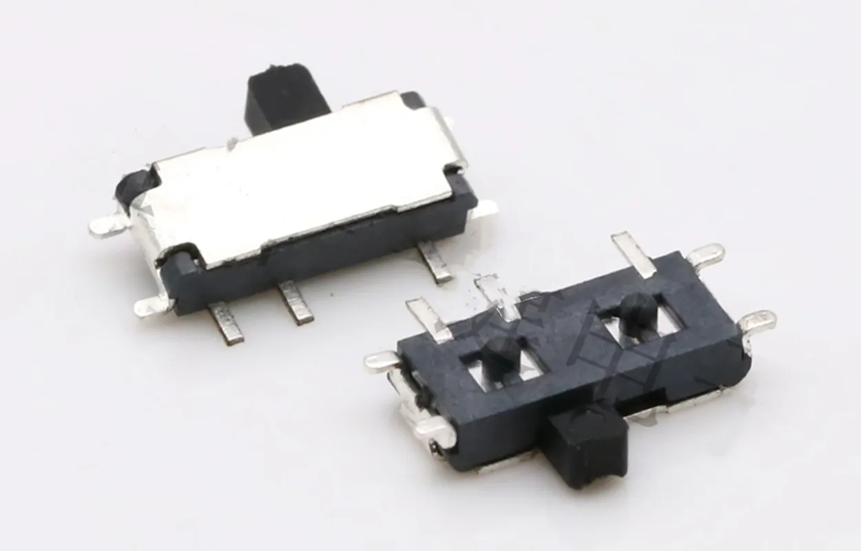 10/50/100 Pcs x On-On 2 Position 1P2T SPDT Miniature Horizontal Slide Switch SMD 7 Pin Handle Height 1.5mm 12C01-07