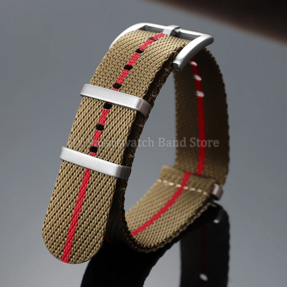 Hochwertiges Nylon-Uhrenarmband für Omega Seamaster 007 für Samsung für Seiko Militär-Armband 20 mm 22 mm weiches Nylon-Armband