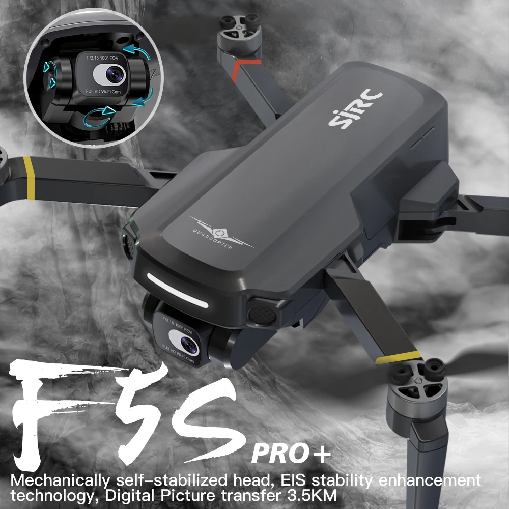 NEW SJRC F5S PRO+ PRO Plus GPS with 4K EIS HD Camera 2-Axis Mechanical Gimbal Brushless Foldable RC Drone Quadcopter