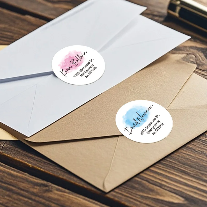 ملصقات عناوين مخصصة مقاومة للماء - ملصقات زهور الأقحوان للأعمال/العبوات/البطاقات، مادة صديقة للبيئة مقاومة للتمزق #4